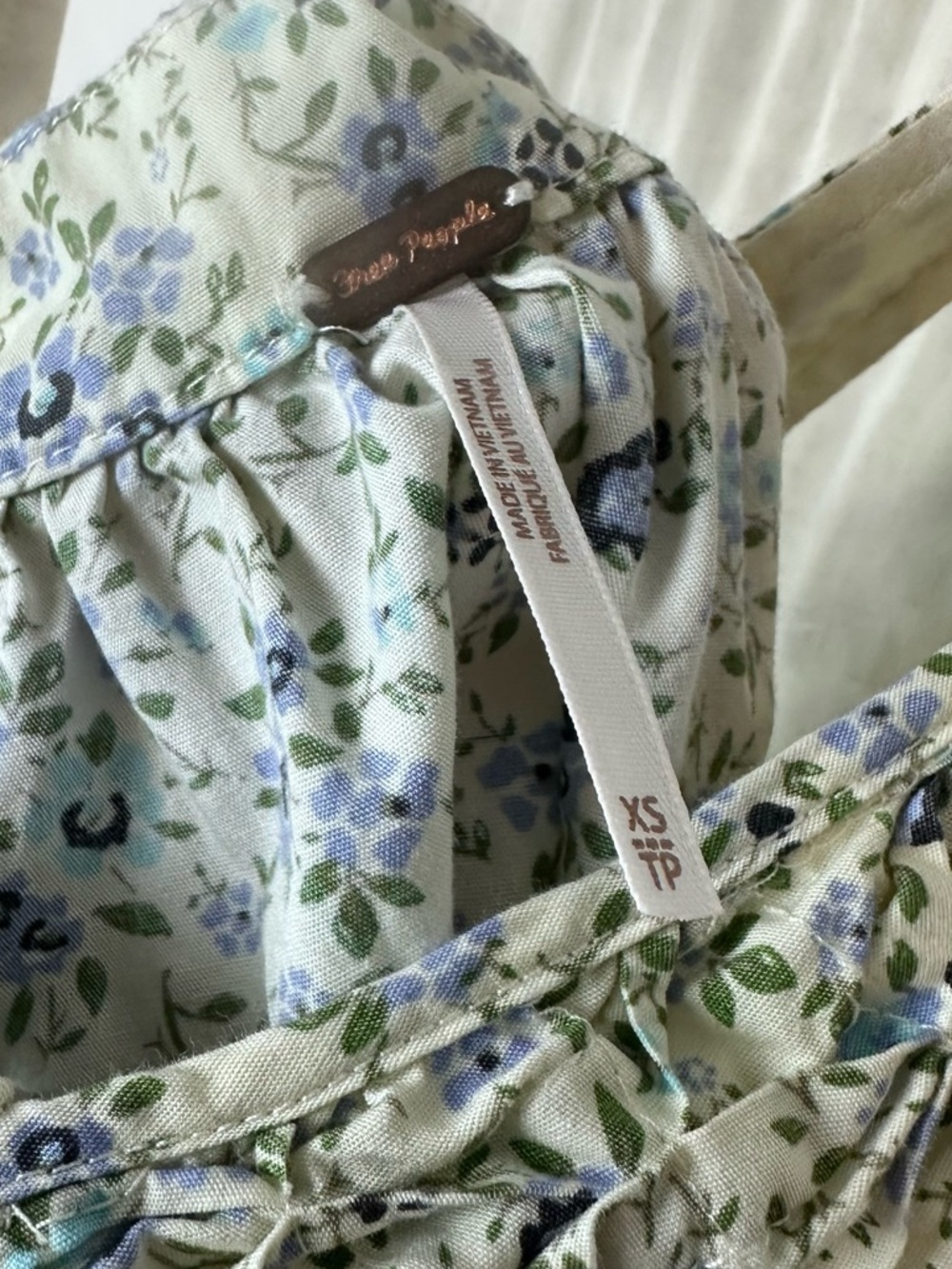 Free People Petunia Mini Dress Tea Combo Floral Size XS - Picture 3 of 4